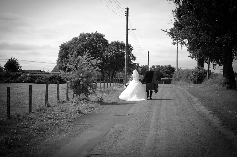 New married couple wedding portrait