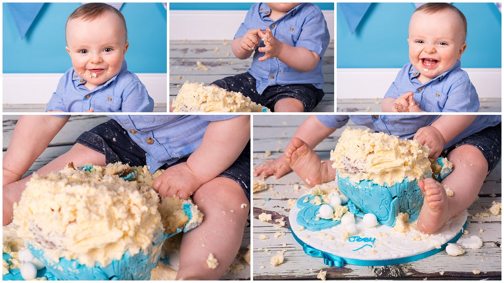 Cake Smash Joey s 1st Birthday Mark McCue Photography