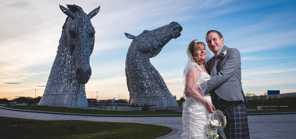 Kelpies, Falkirk, Grangemouth, Helix, wedding