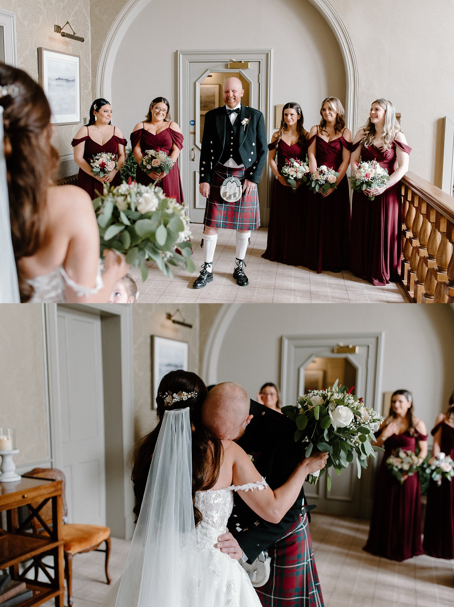 Cornhill Castle, wedding, photography, photographer, reveal, father, dad, bride, emotion