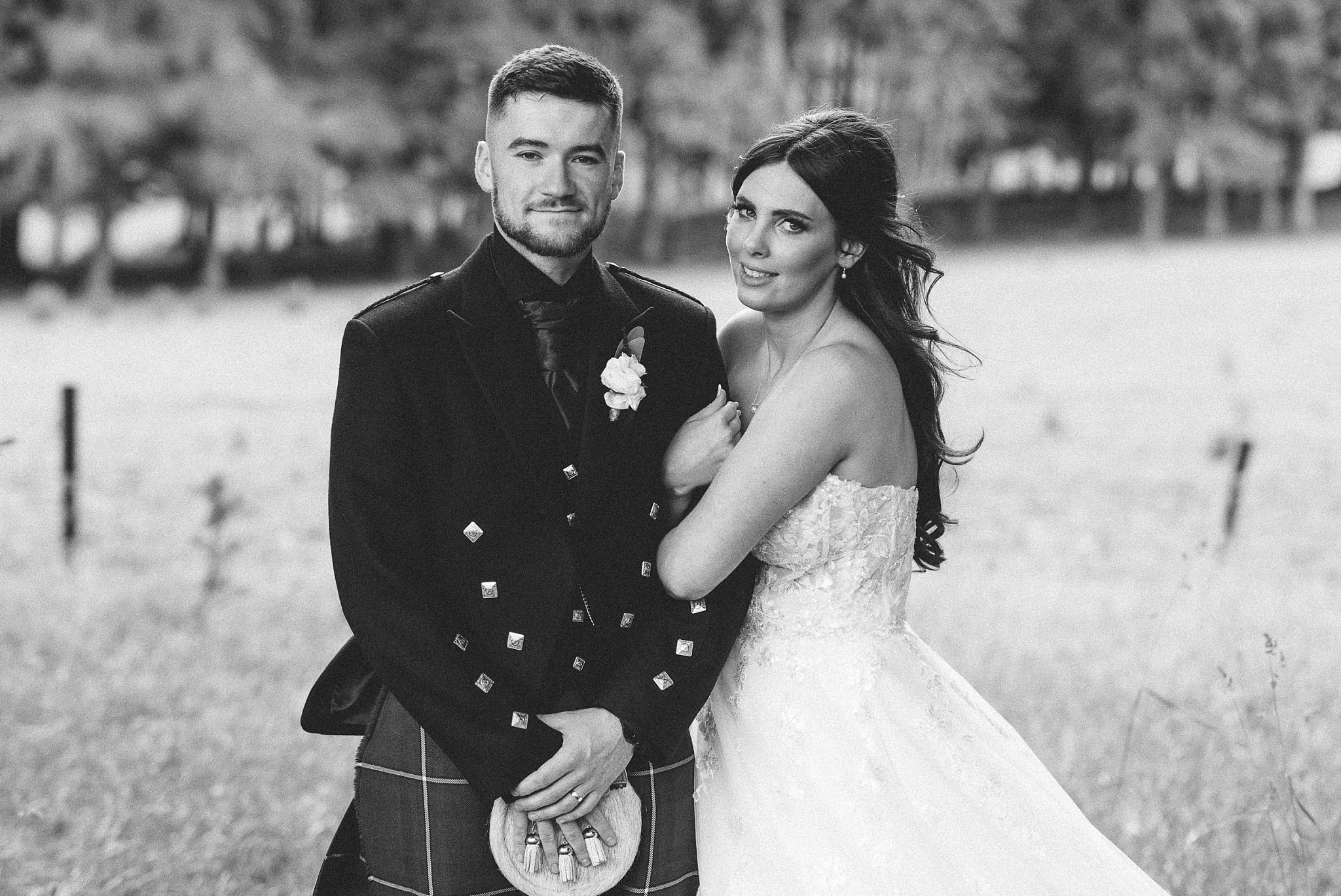 Cornhill Castle, wedding, photography, photographer, Scotland, bride, groom, romantic, couple, portrait, pics, photo, married, hotel, kilt, tartan, Biggar, South Lanarkshire, Tinto Hill, black and white